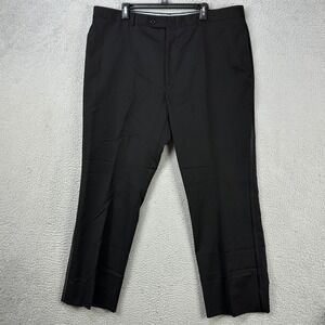 Tommy Hilfiger 100% Wool Pants Dress‎ Mens 42X29 Black Flat Front Comfort Pocket